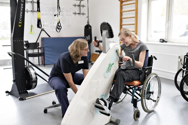 En borger i Specialhospitalets træningscenter