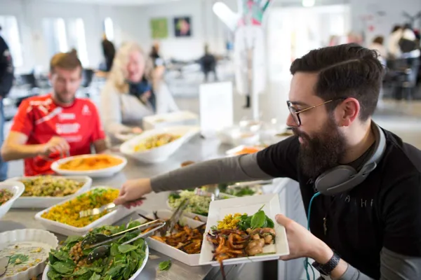 Patienter i kantinen